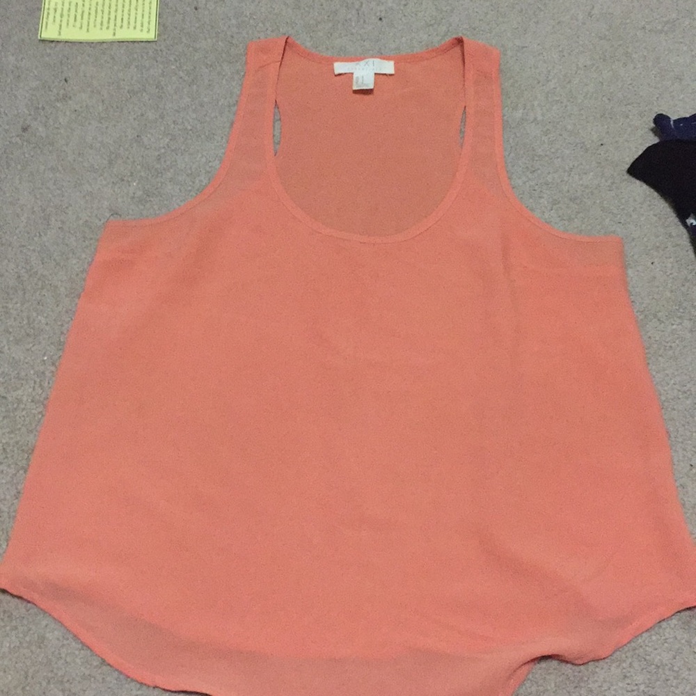 forever 21 orange/cream top